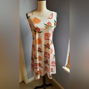 Custom Disney Orange Bird Skater Dress Sz12-14